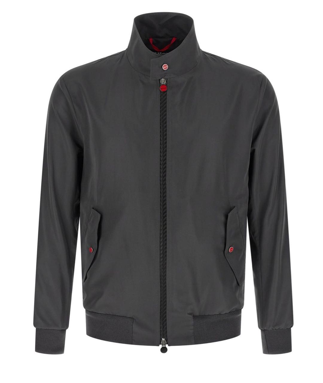 KITON Черная полиэстеровая куртка, фото 5