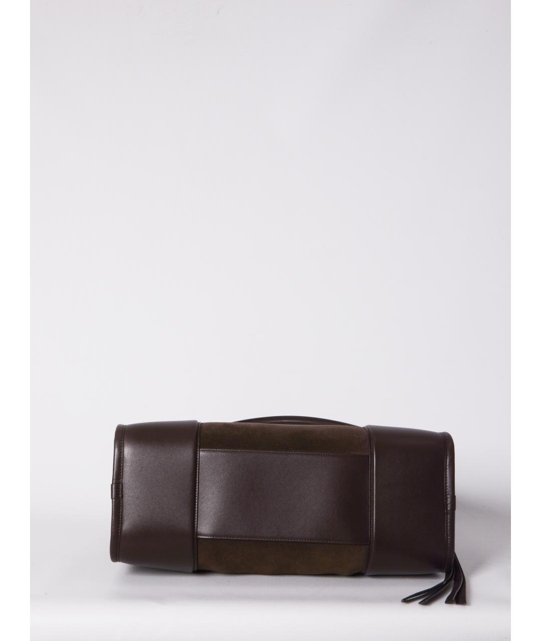 LOEWE Коричневая кожаная сумка через плечо, фото 3