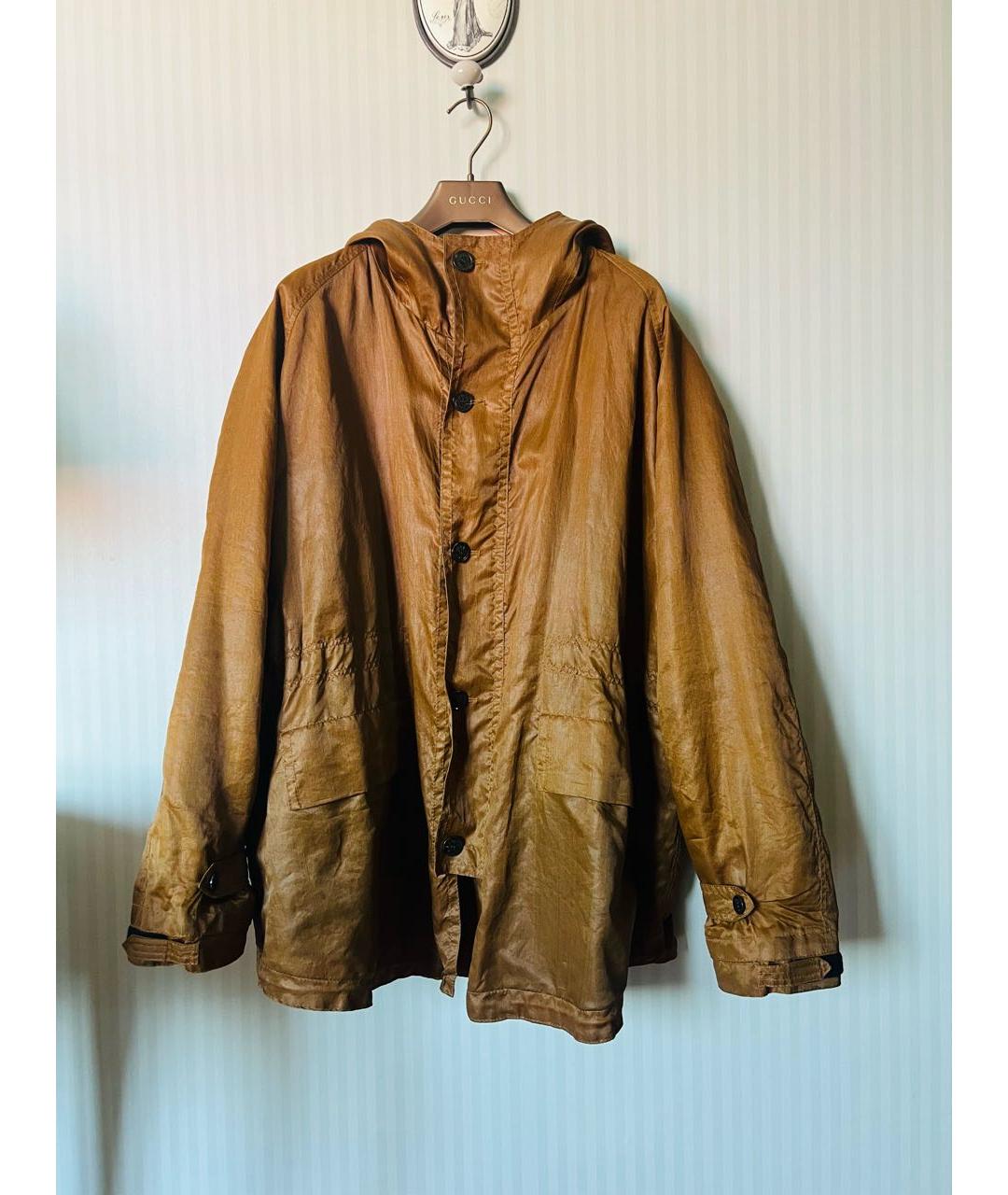 BURBERRY Горчичная полиамидовая куртка, фото 9