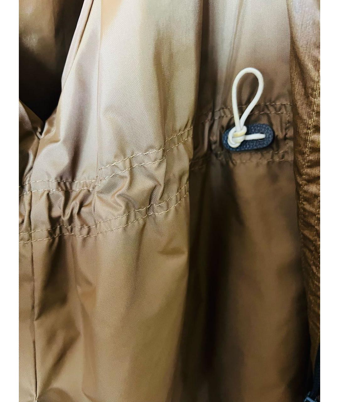 BURBERRY Горчичная полиамидовая куртка, фото 4