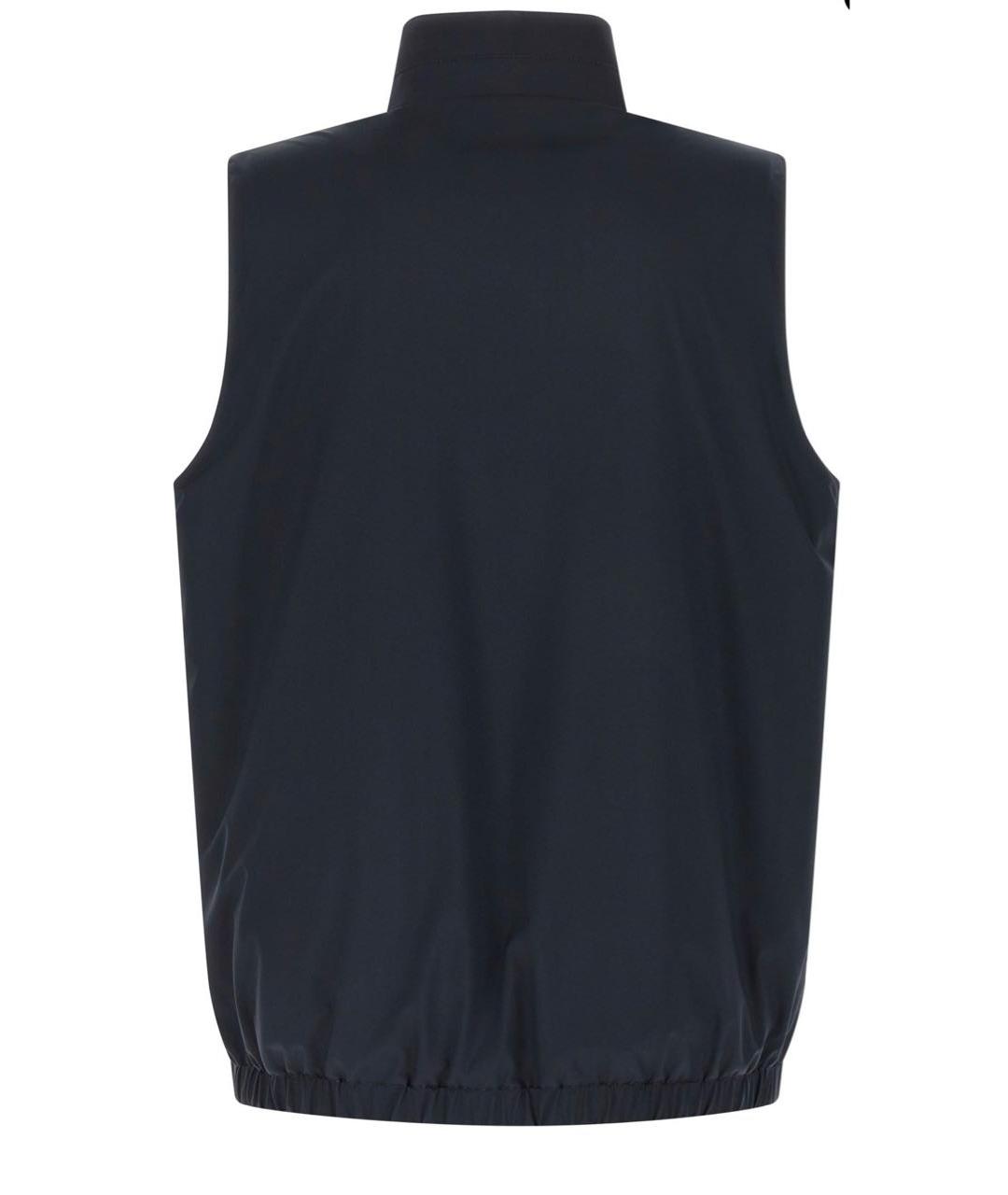 KITON Черный хлопковый жилет, фото 3