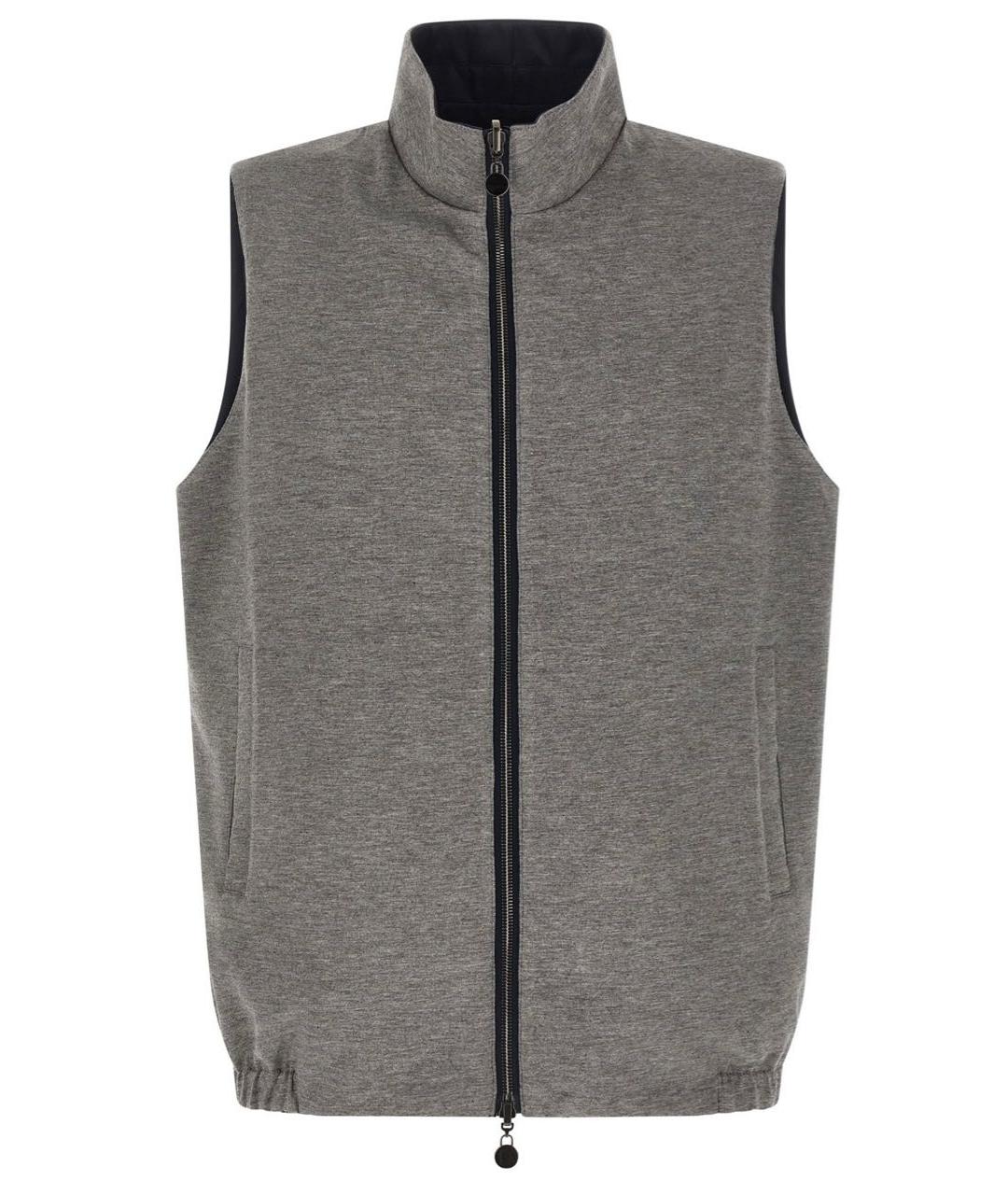 KITON Черный хлопковый жилет, фото 2