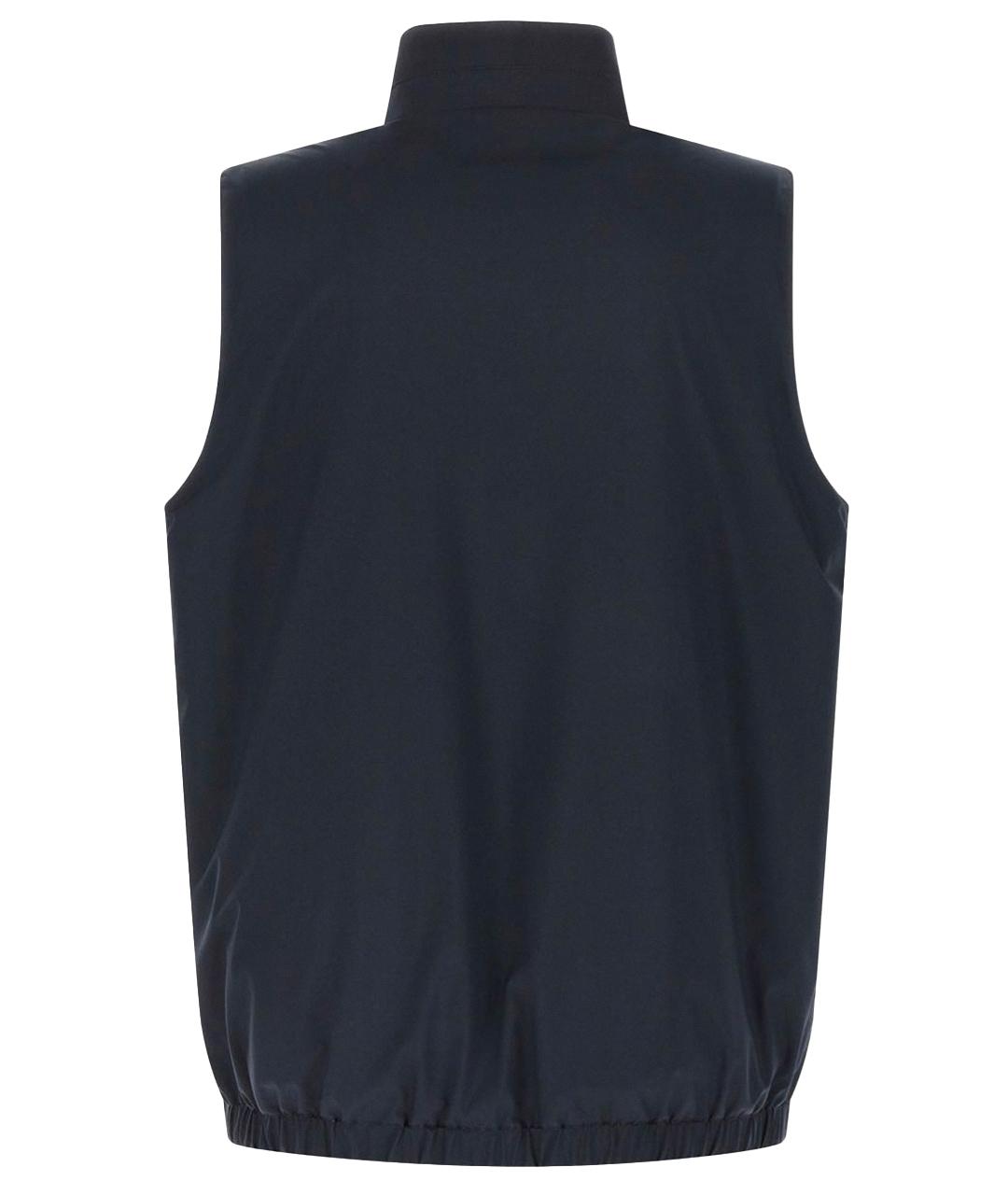 KITON Черный хлопковый жилет, фото 9