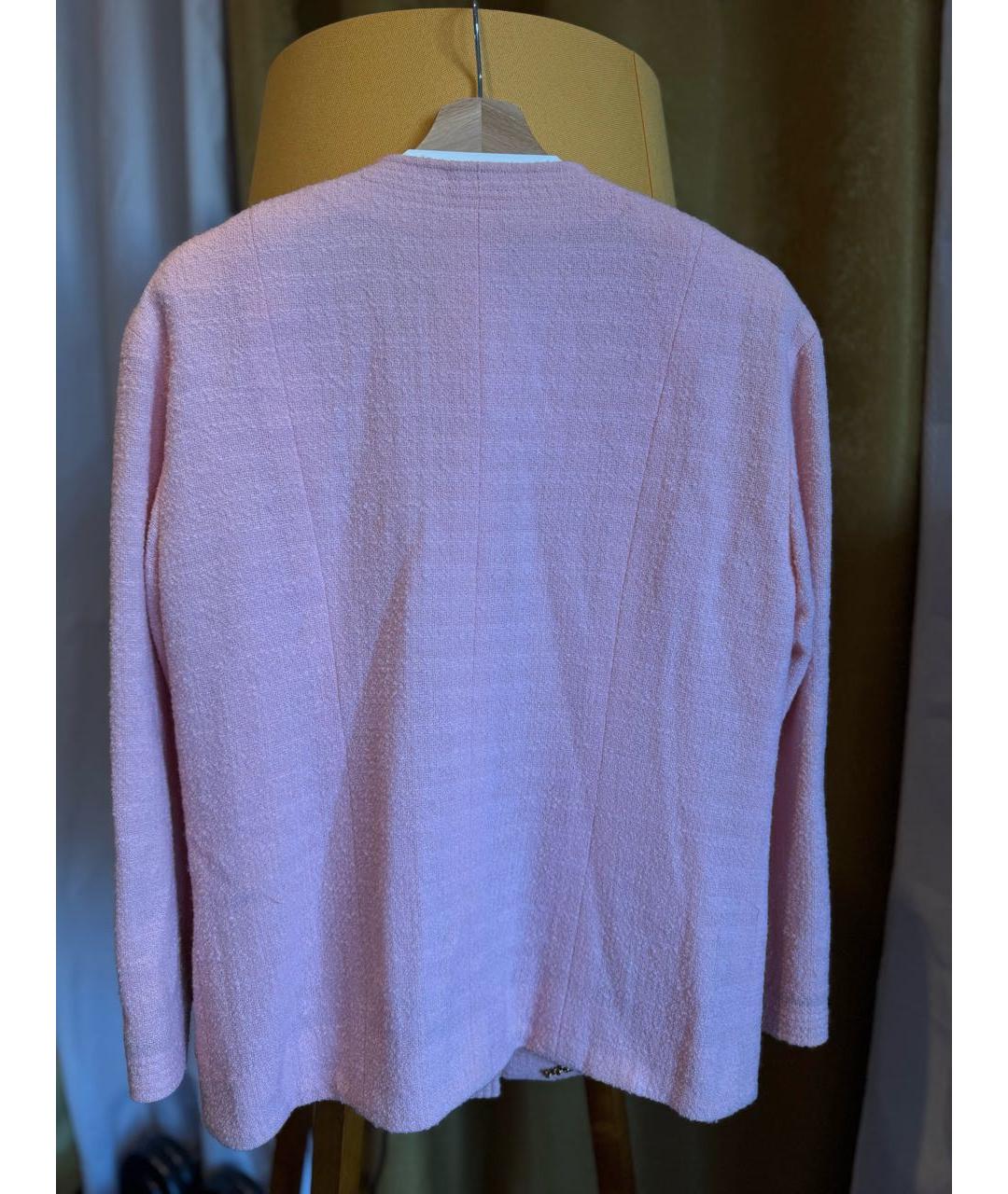 CHANEL Коралловый твидовый жакет/пиджак, фото 3