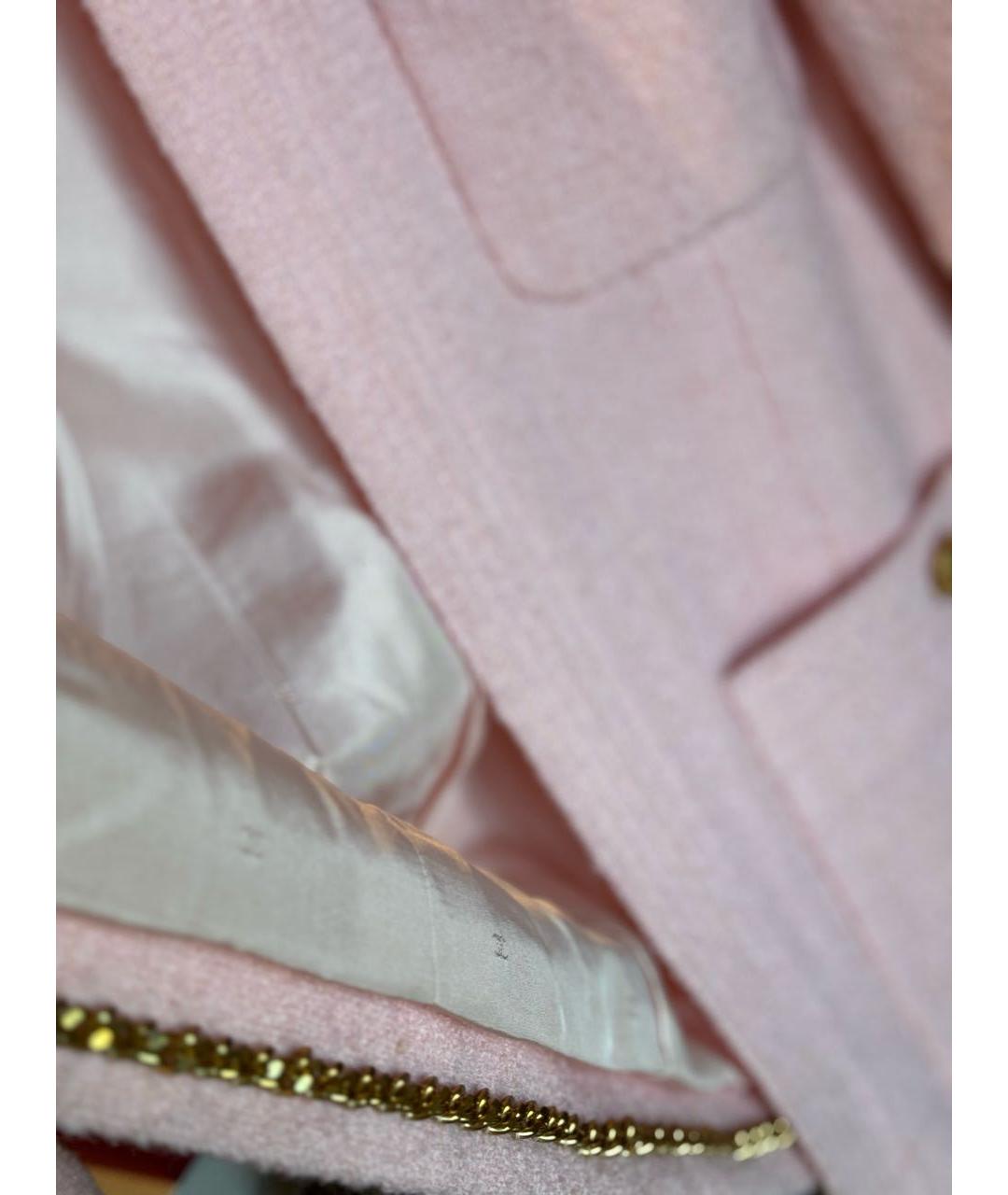 CHANEL Коралловый твидовый жакет/пиджак, фото 6