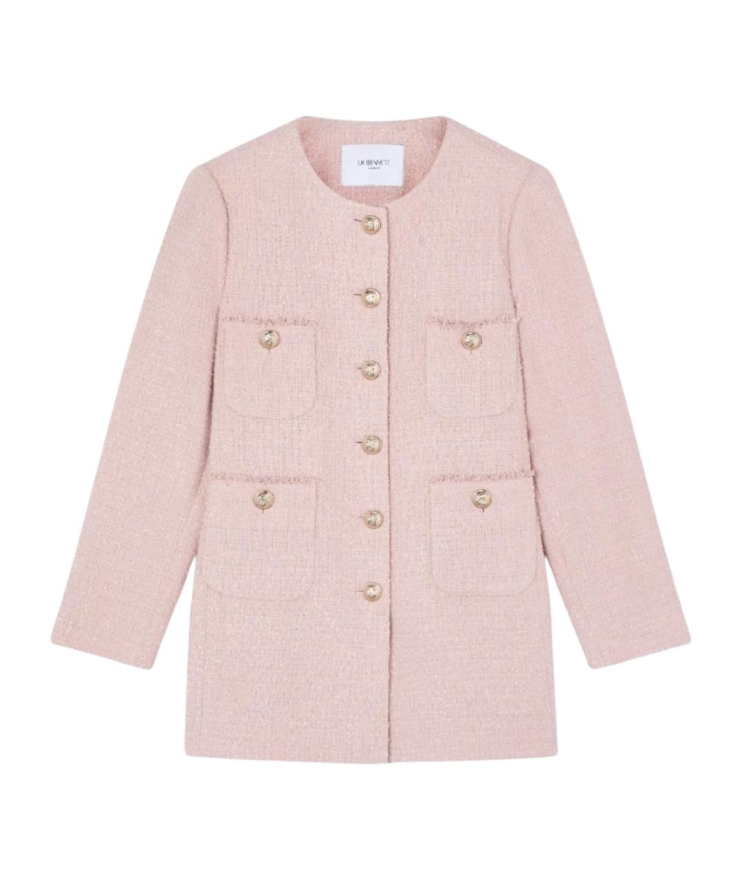 CHANEL Коралловый твидовый жакет/пиджак, фото 1