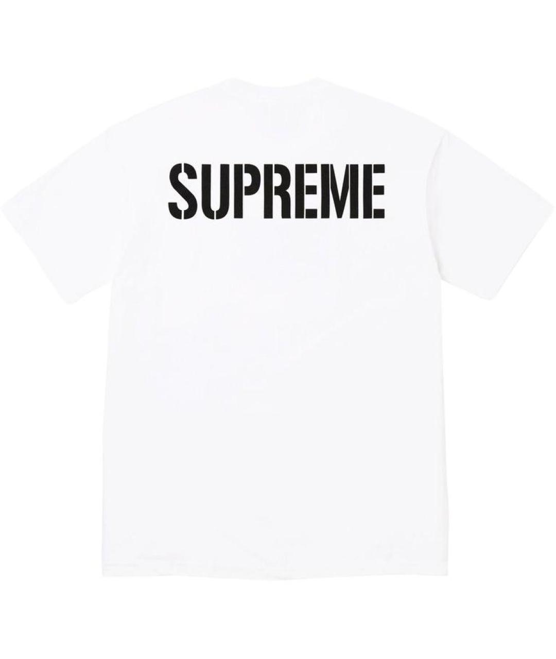 SUPREME Белая футболка, фото 2