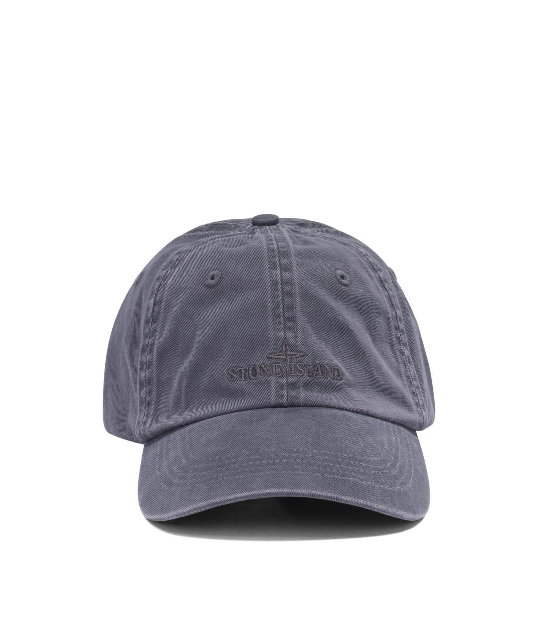 STONE ISLAND Синяя хлопковая кепка/бейсболка, фото 1