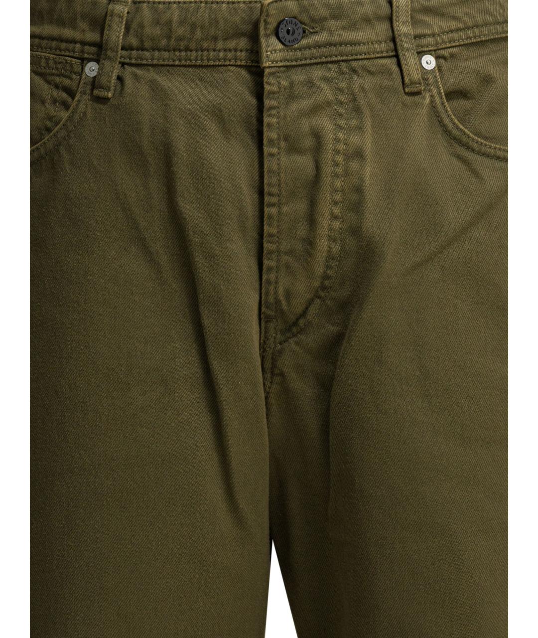 STONE ISLAND Зеленые хлопковые прямые джинсы, фото 3