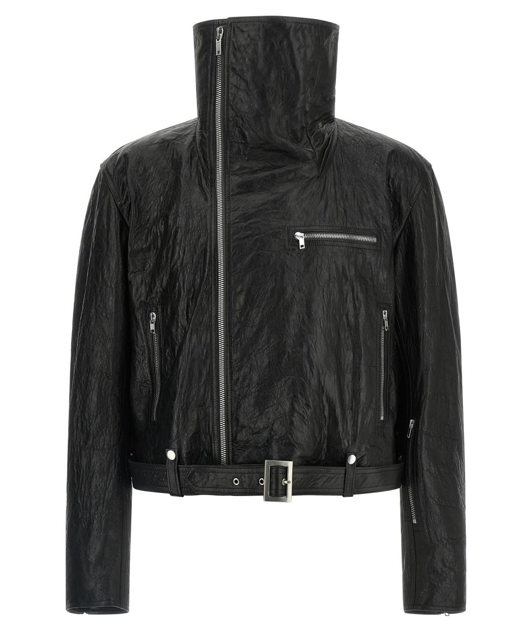 RICK OWENS Черная кожаная куртка, фото 1