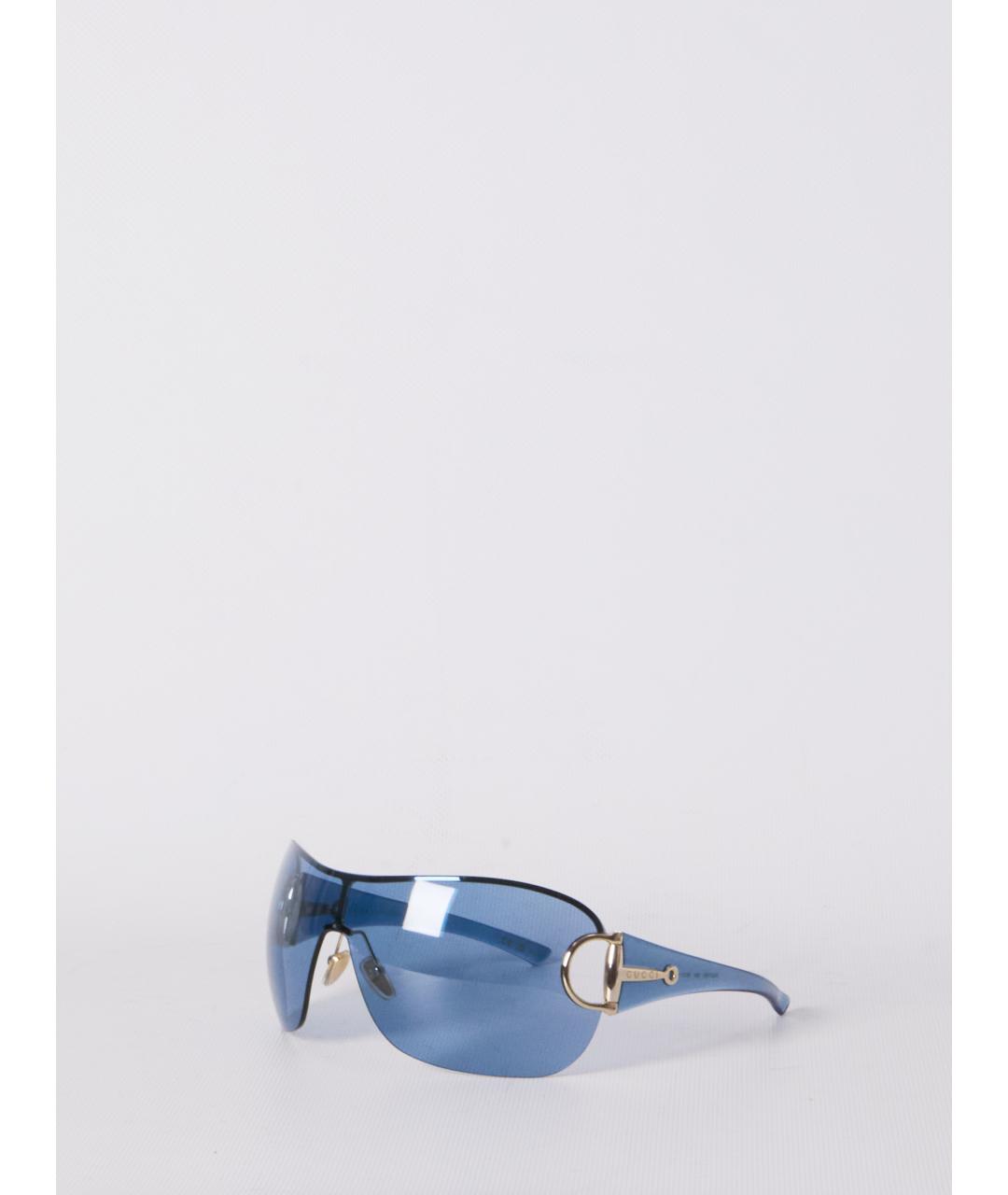 GUCCI Синие пластиковые солнцезащитные очки, фото 3