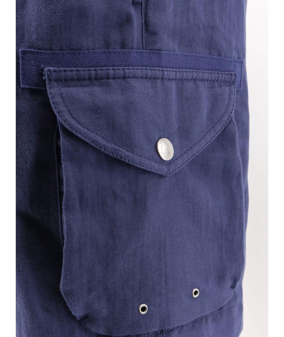 BRUNELLO CUCINELLI Синие льняные шорты, фото 3