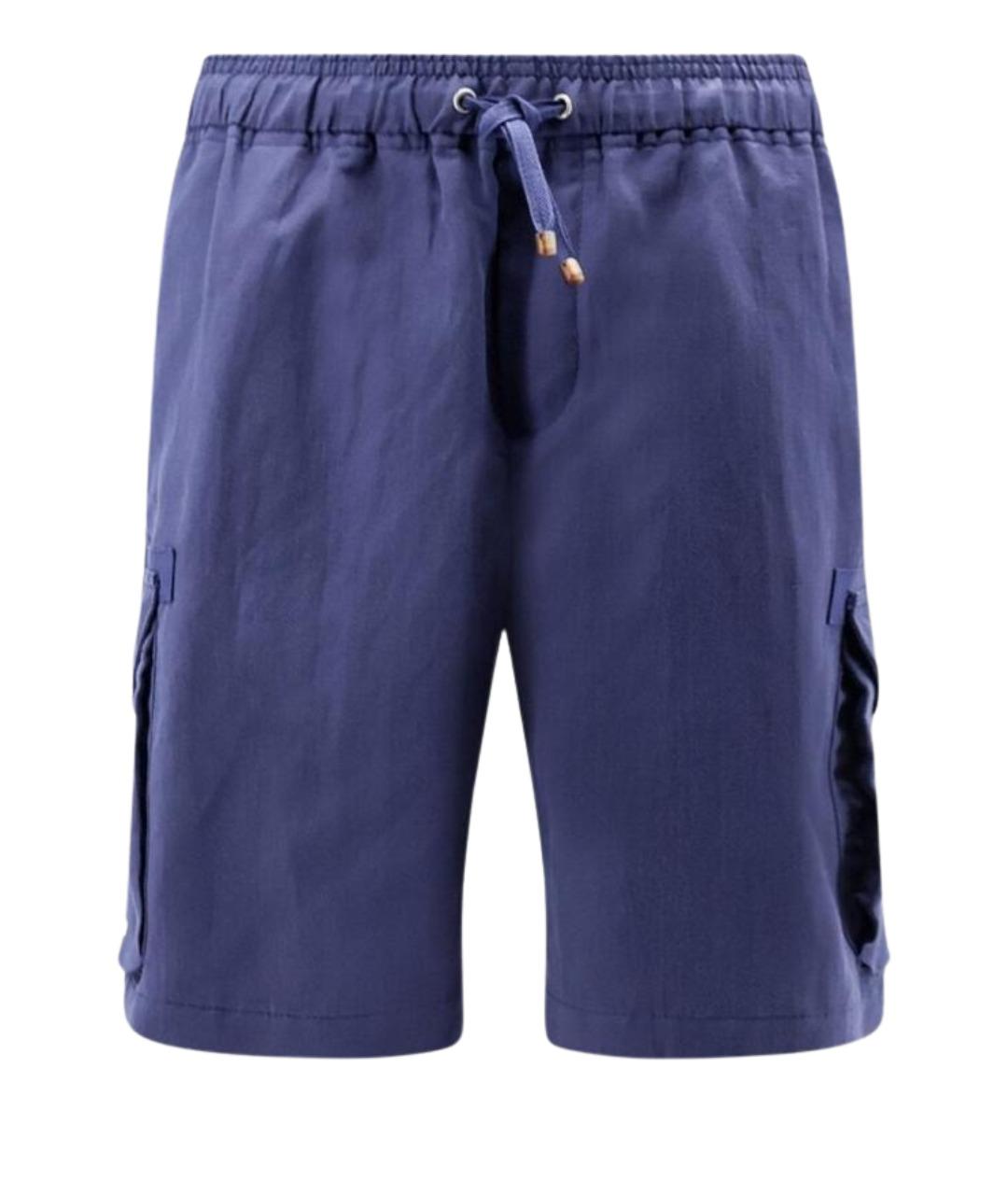 BRUNELLO CUCINELLI Синие льняные шорты, фото 1