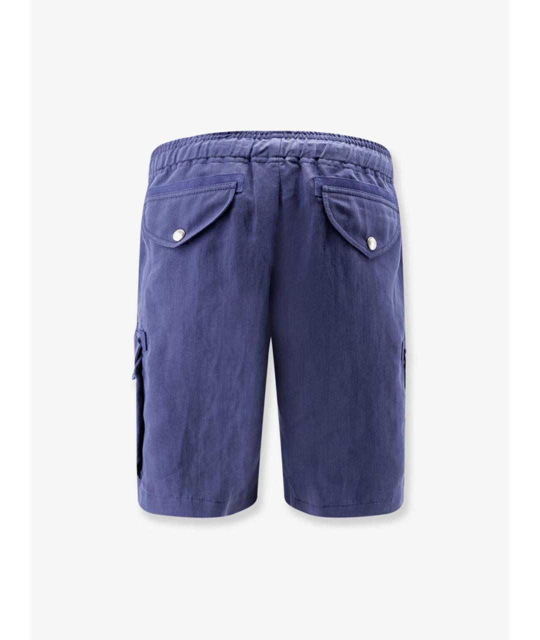 BRUNELLO CUCINELLI Синие льняные шорты, фото 2