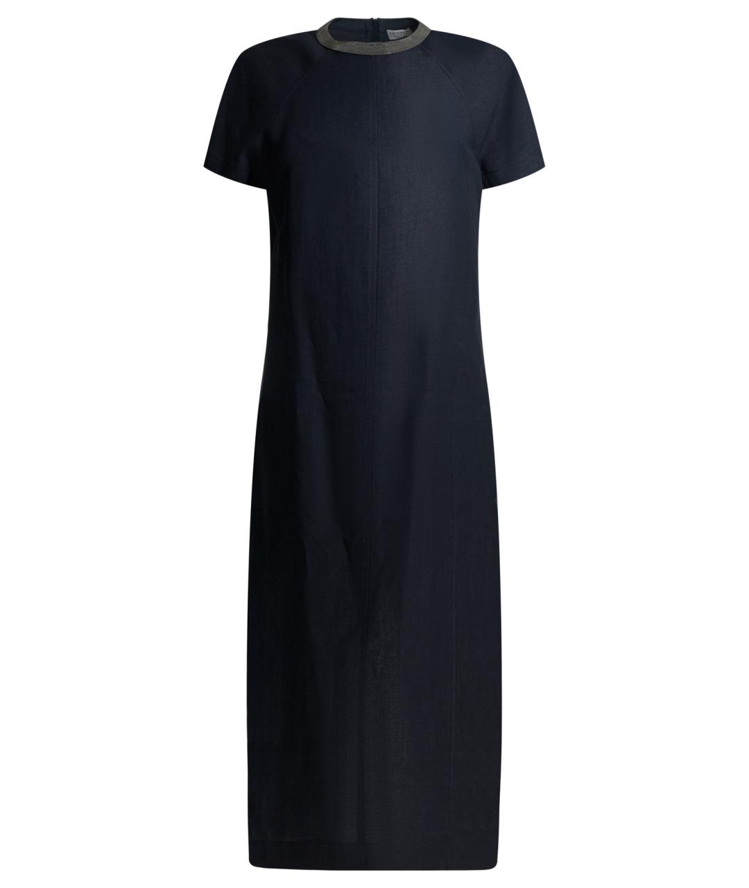 BRUNELLO CUCINELLI Синее вискозное повседневное платье, фото 1