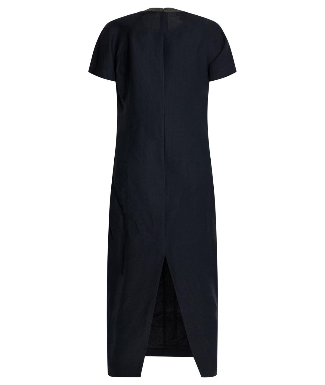 BRUNELLO CUCINELLI Синее вискозное повседневное платье, фото 2