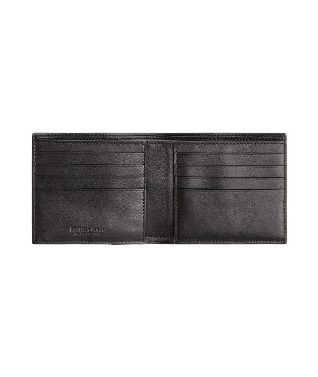 BOTTEGA VENETA Черный кожаный кошелек, фото 2