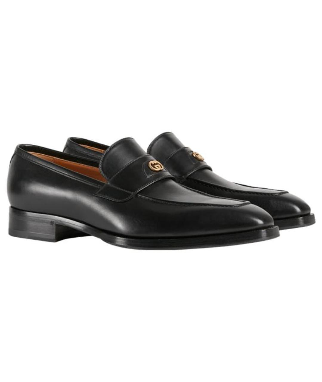 GUCCI Черные кожаные лоферы, фото 3