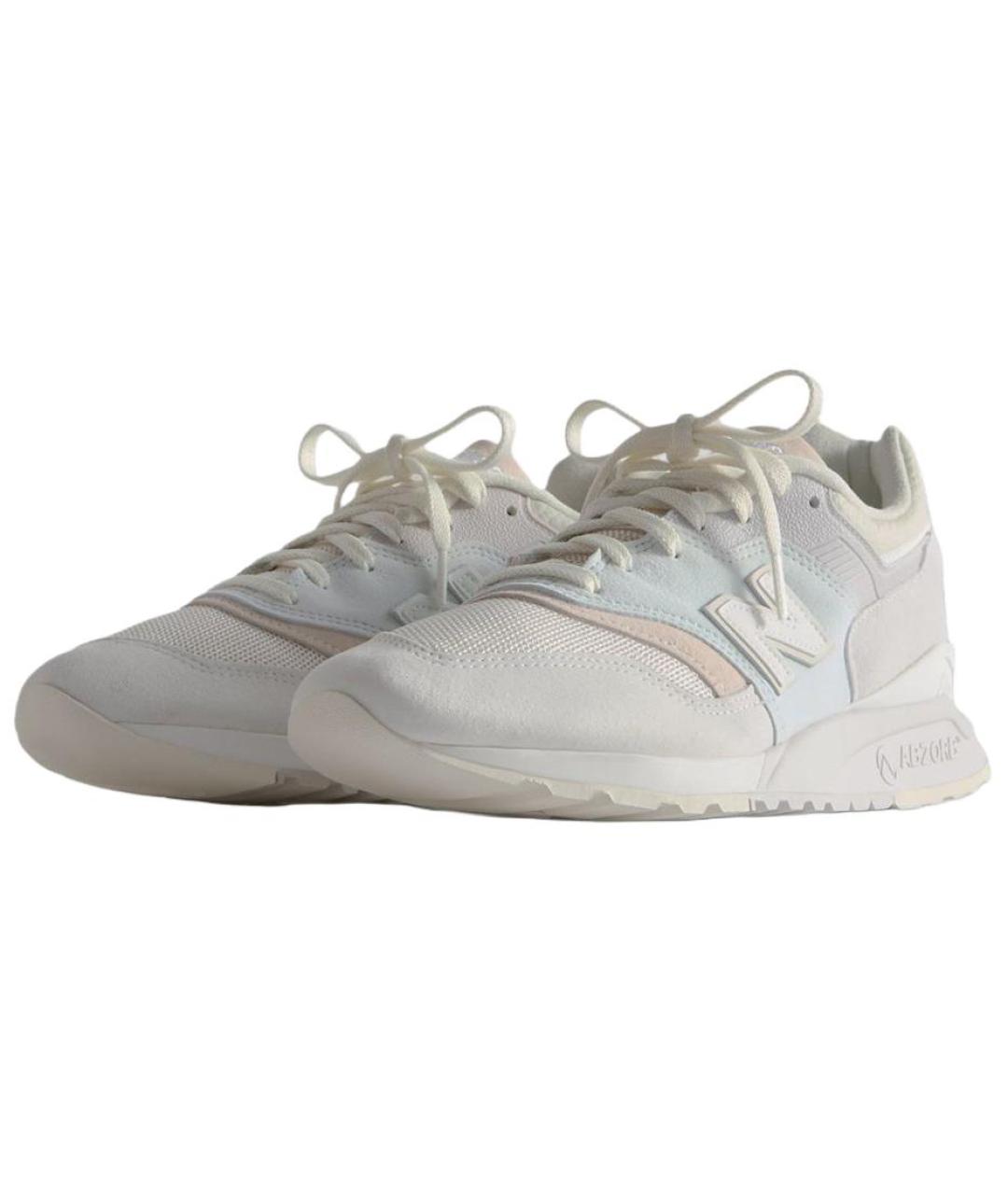 NEW BALANCE Белые замшевые кроссовки, фото 3