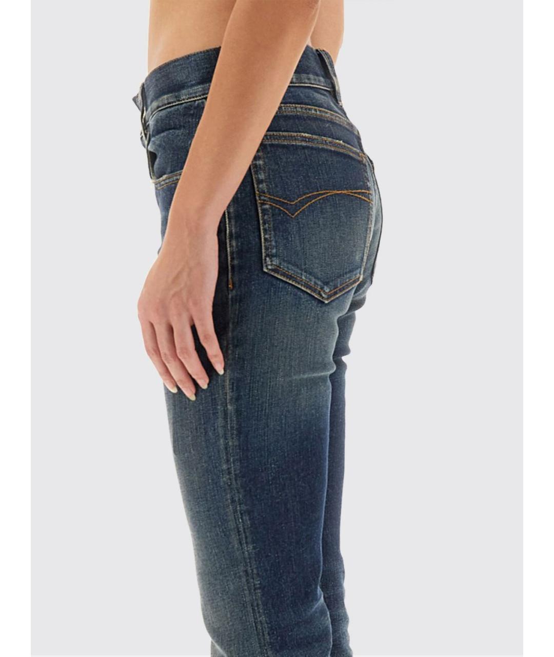 BALENCIAGA Синие хлопковые прямые джинсы, фото 4