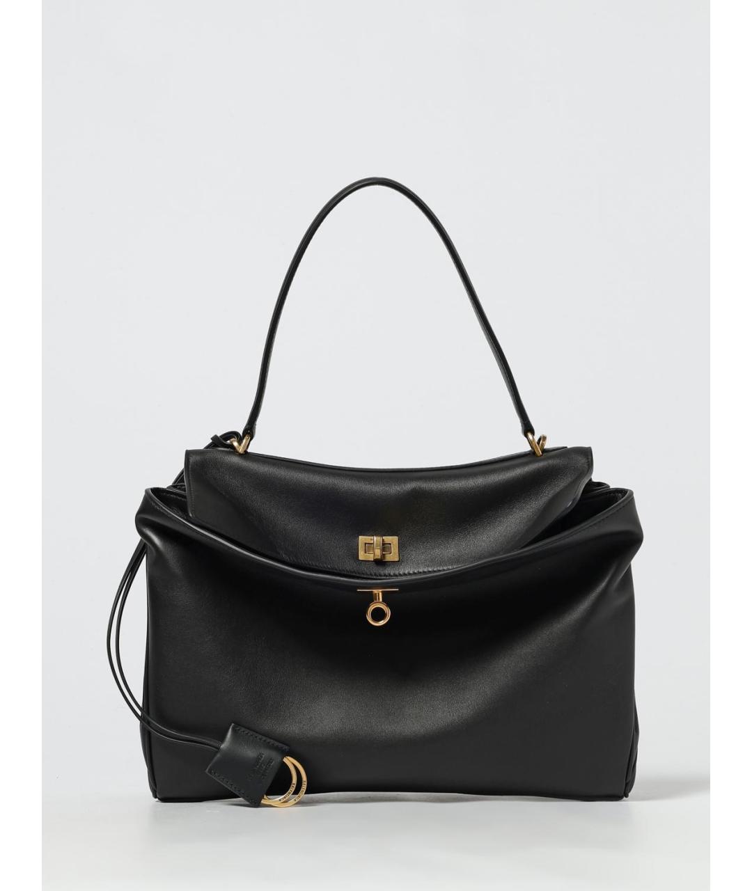 BALENCIAGA Черная кожаная сумка тоут, фото 6