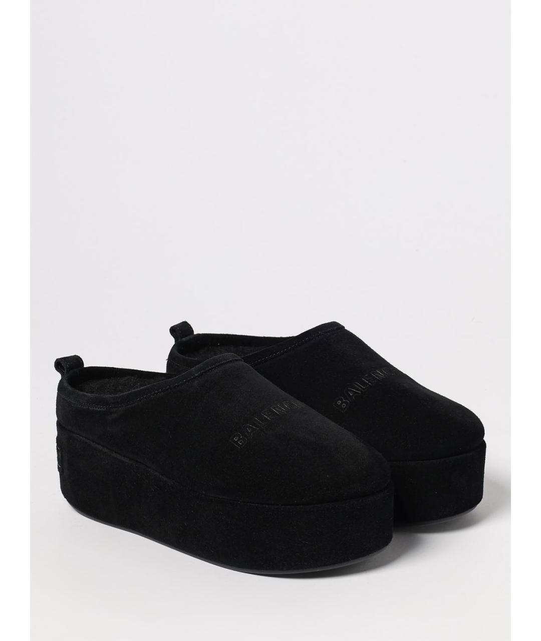 BALENCIAGA Черные замшевые мюли, фото 2