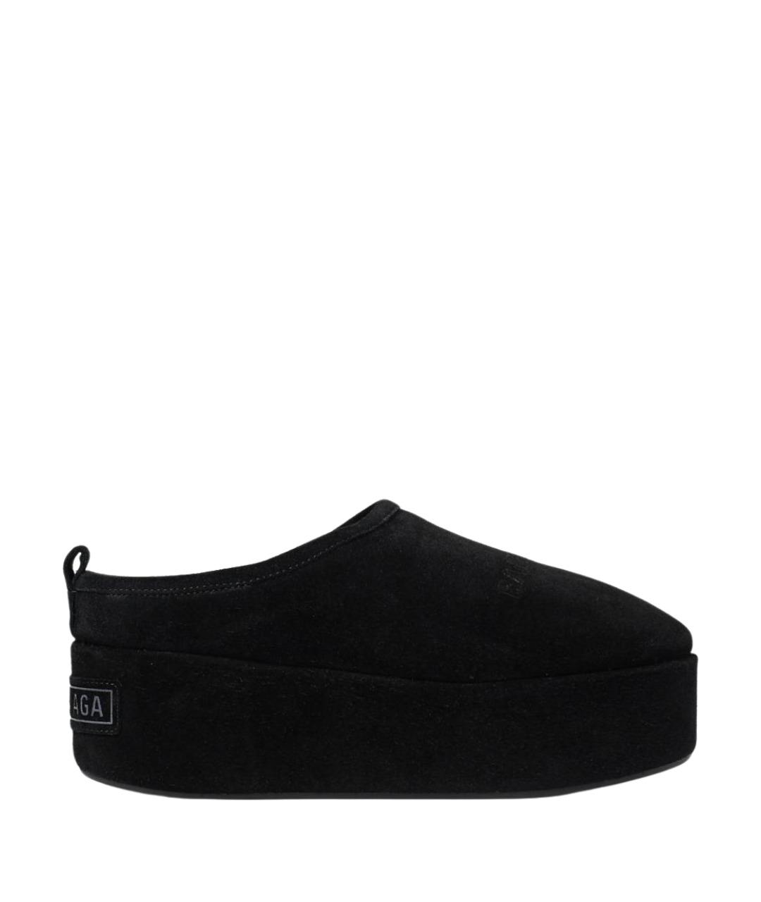 BALENCIAGA Черные замшевые мюли, фото 1