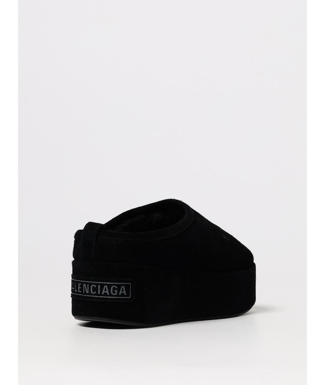 BALENCIAGA Черные замшевые мюли, фото 3