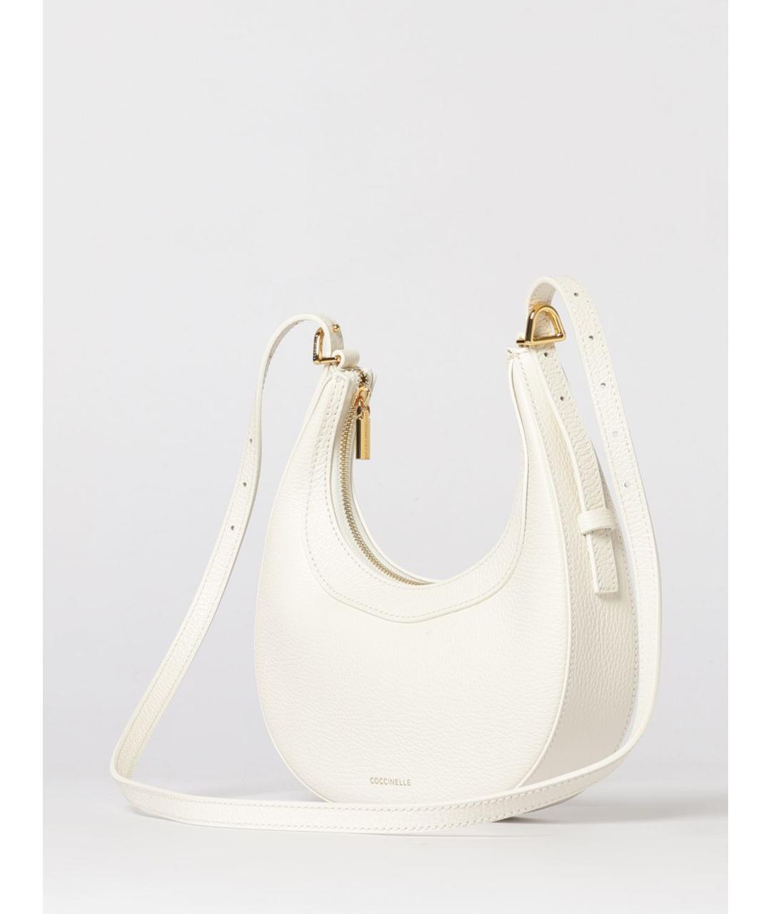 COCCINELLE Белая кожаная сумка через плечо, фото 3
