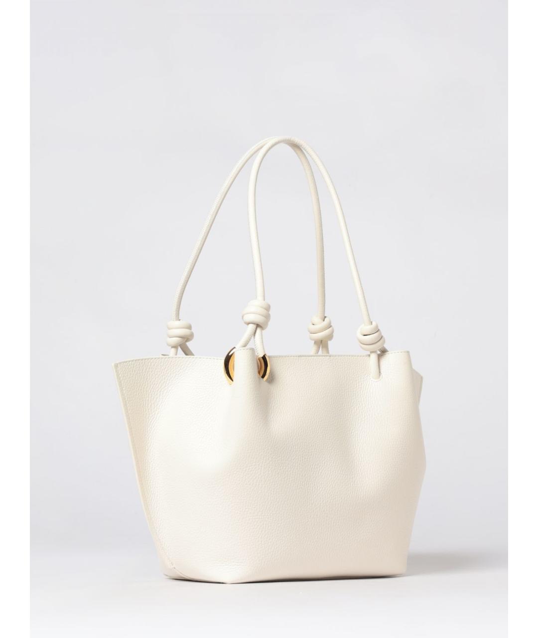 COCCINELLE Белая кожаная сумка тоут, фото 2