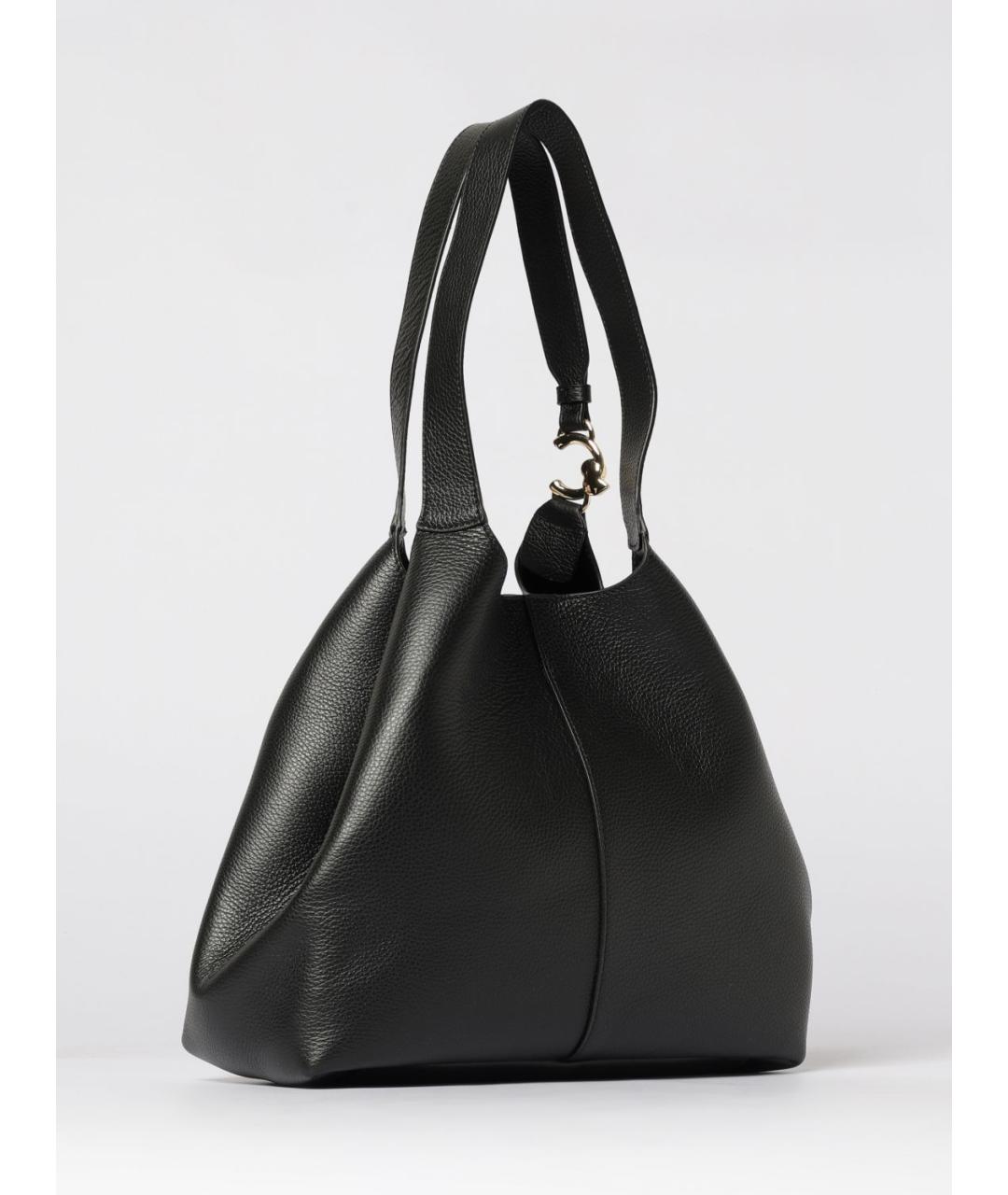 COCCINELLE Черная кожаная сумка тоут, фото 2