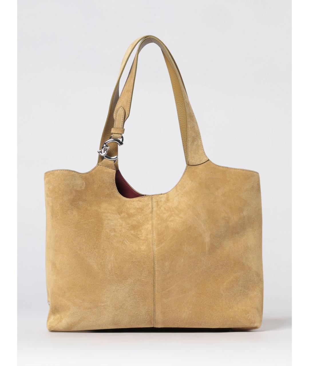 COCCINELLE Хаки замшевая сумка тоут, фото 4