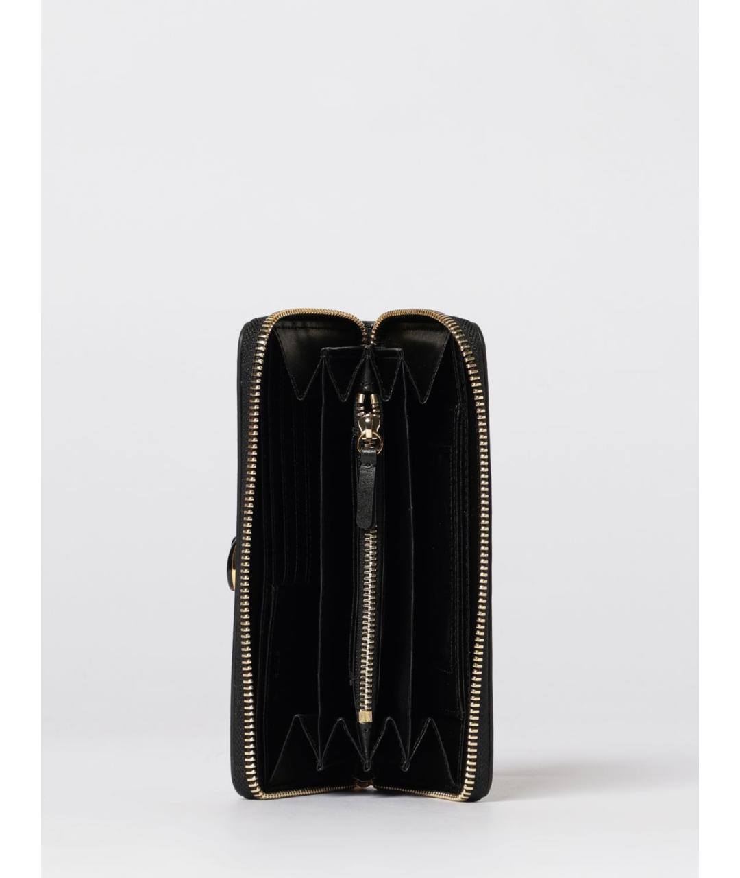 COCCINELLE Черный кожаный кошелек, фото 2
