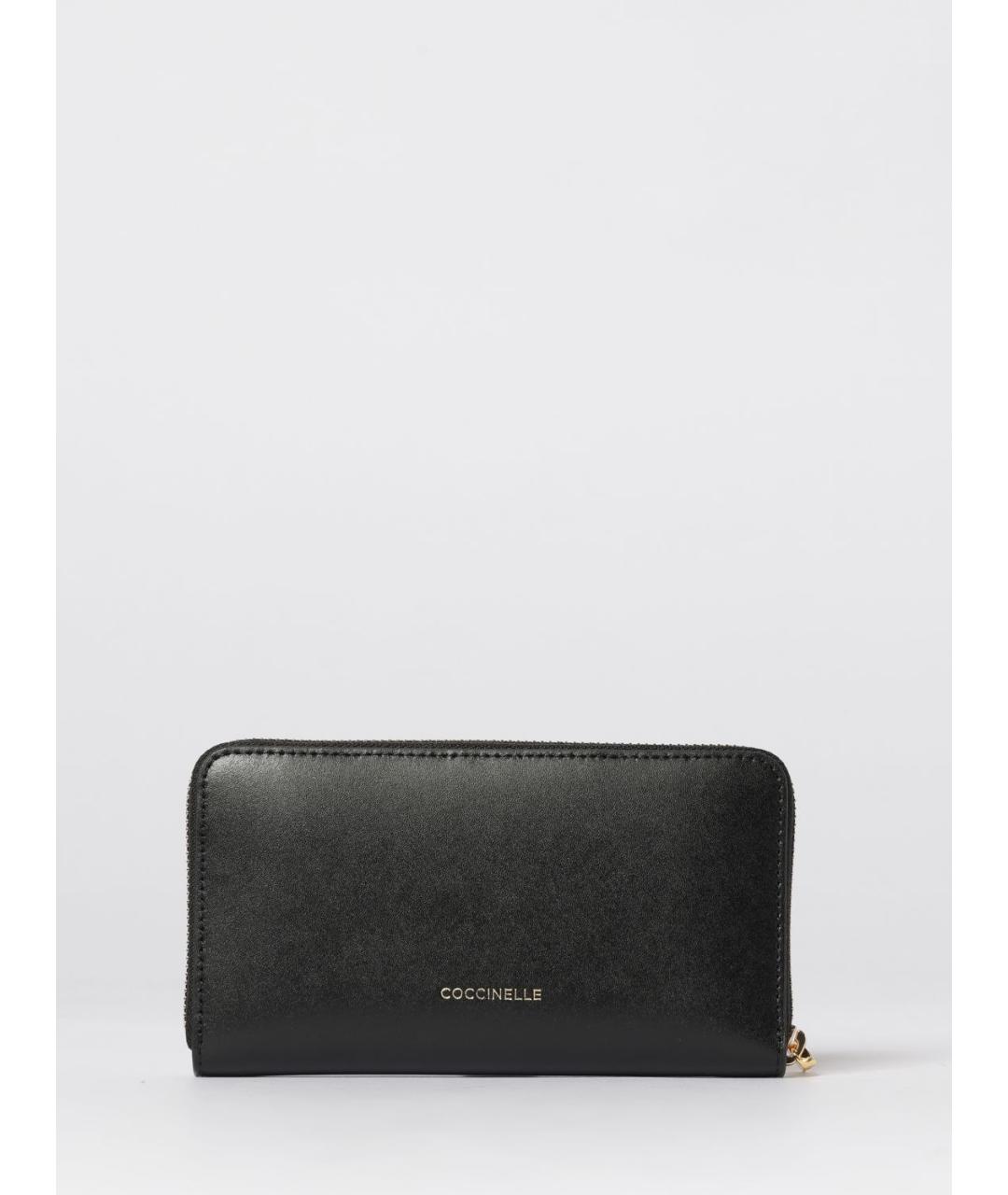 COCCINELLE Черный кожаный кошелек, фото 3