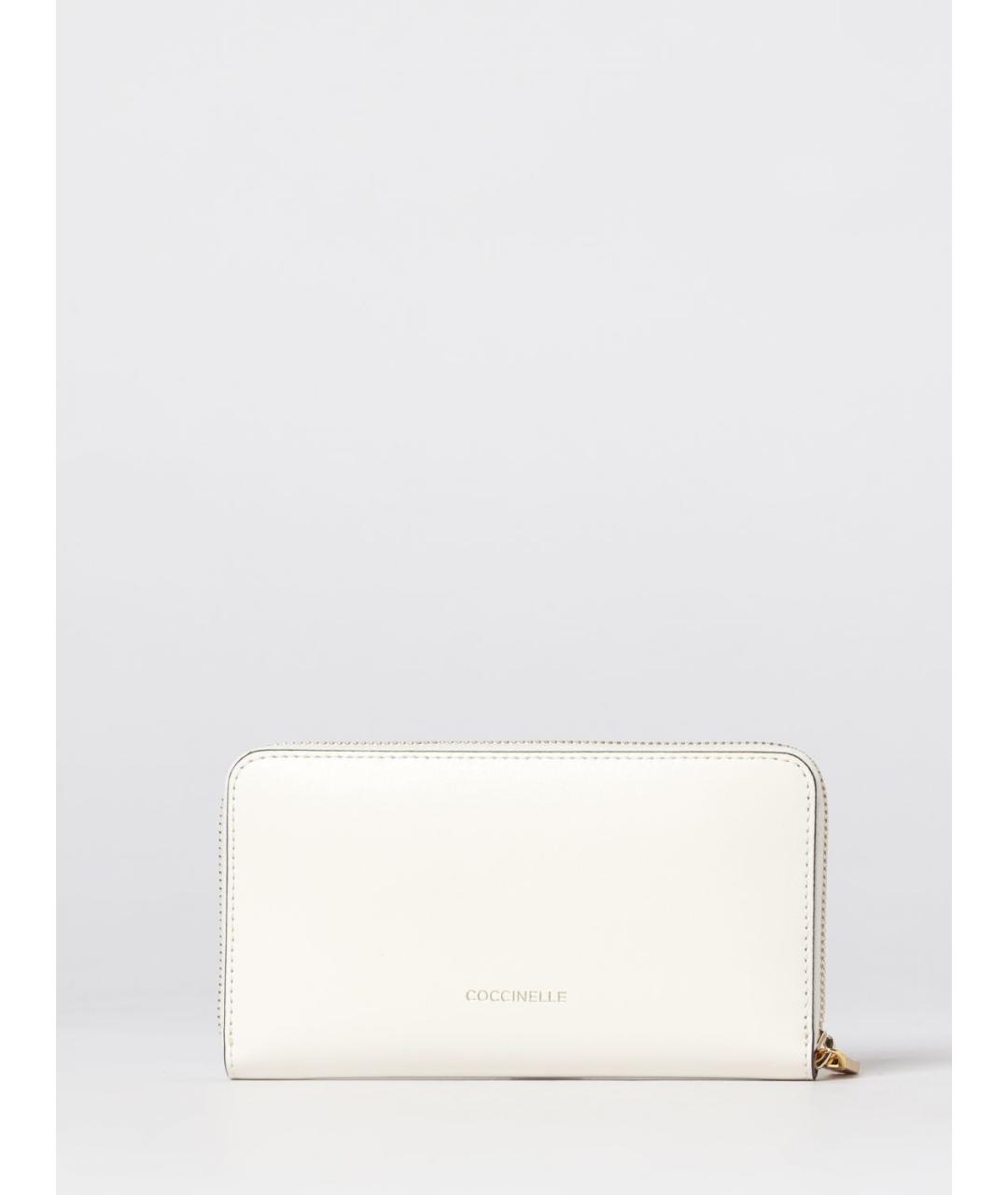 COCCINELLE Белый кожаный кошелек, фото 3