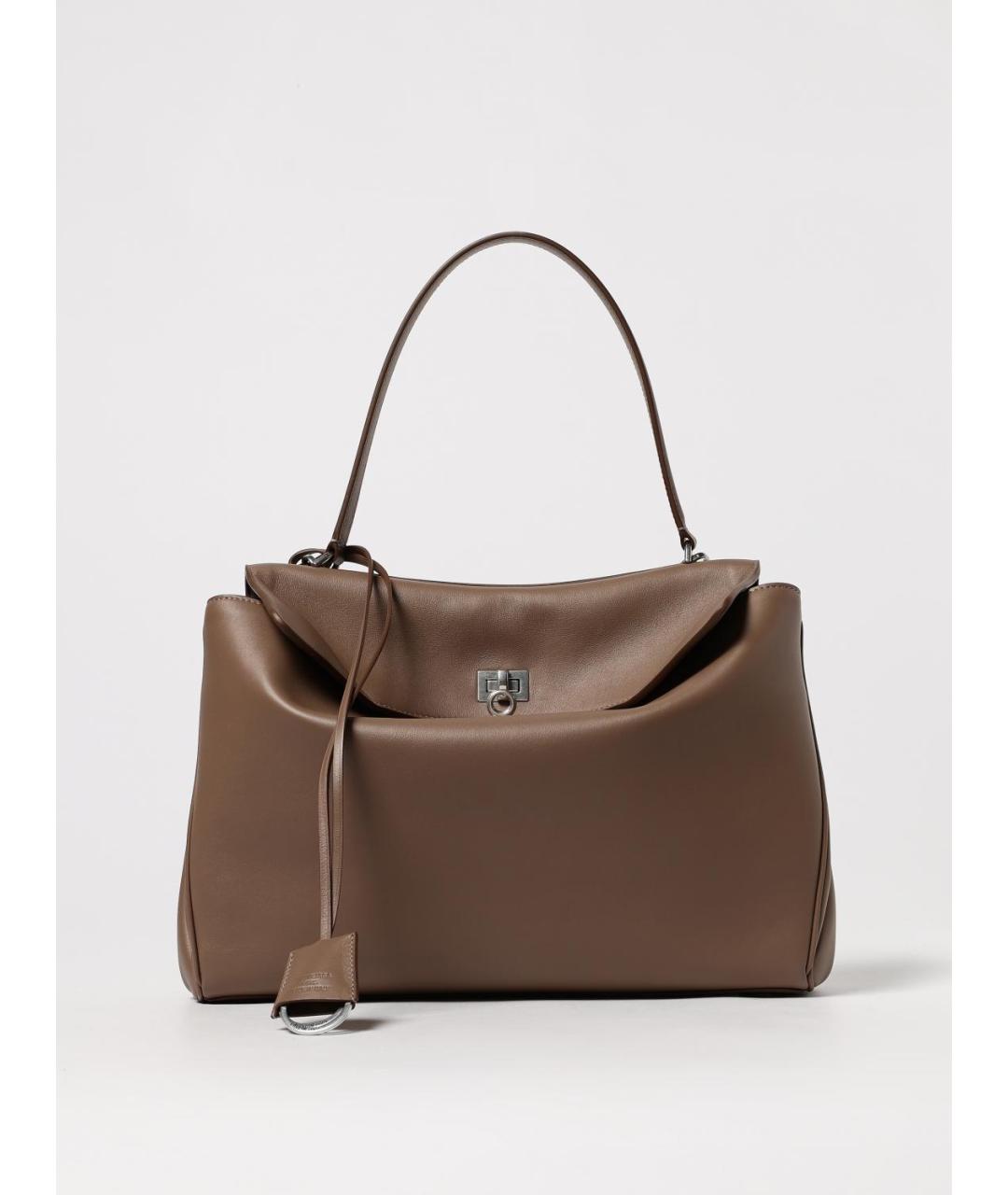 BALENCIAGA Коричневая бархатная сумка через плечо, фото 6