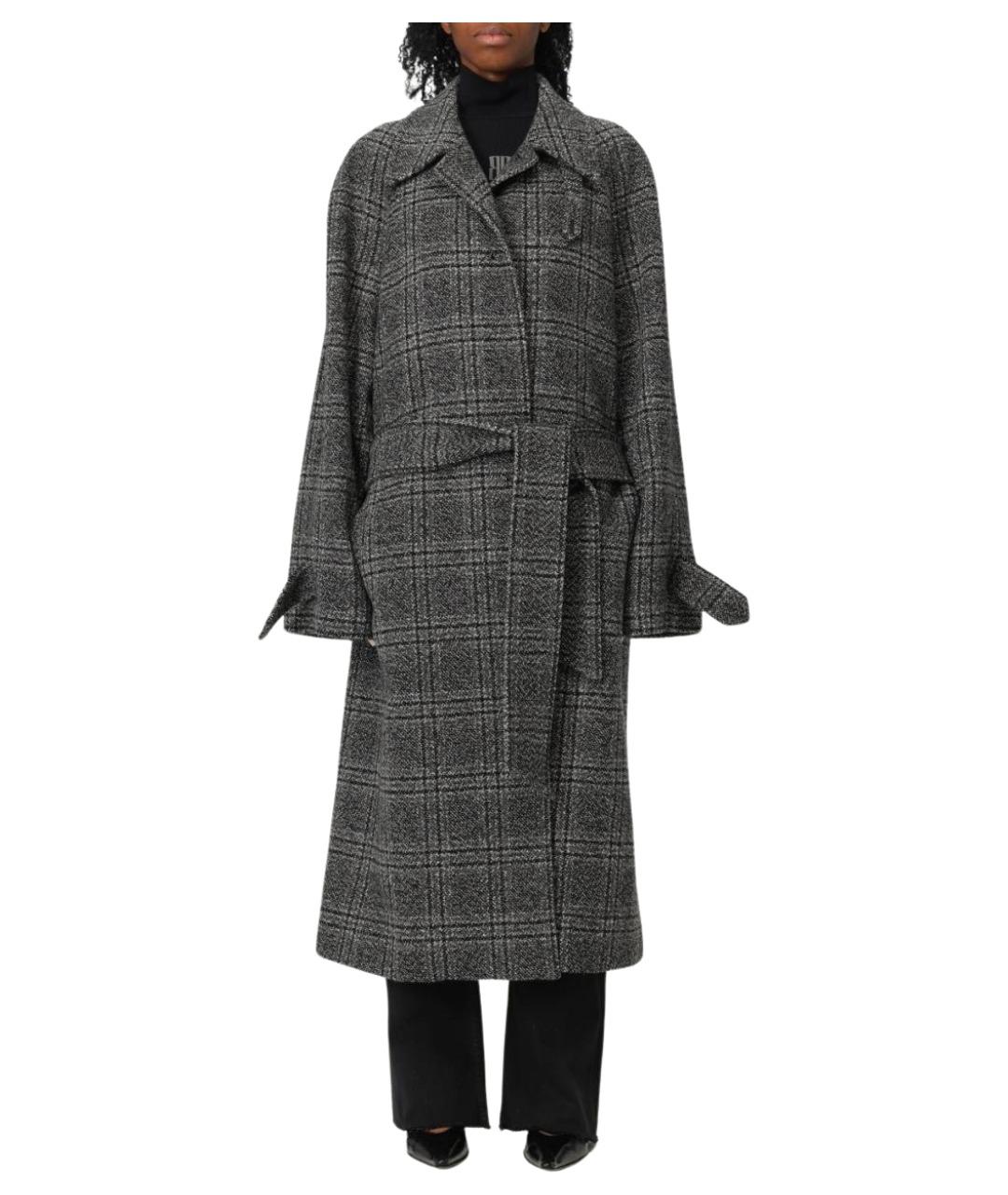 BALENCIAGA Серое шерстяное пальто, фото 1