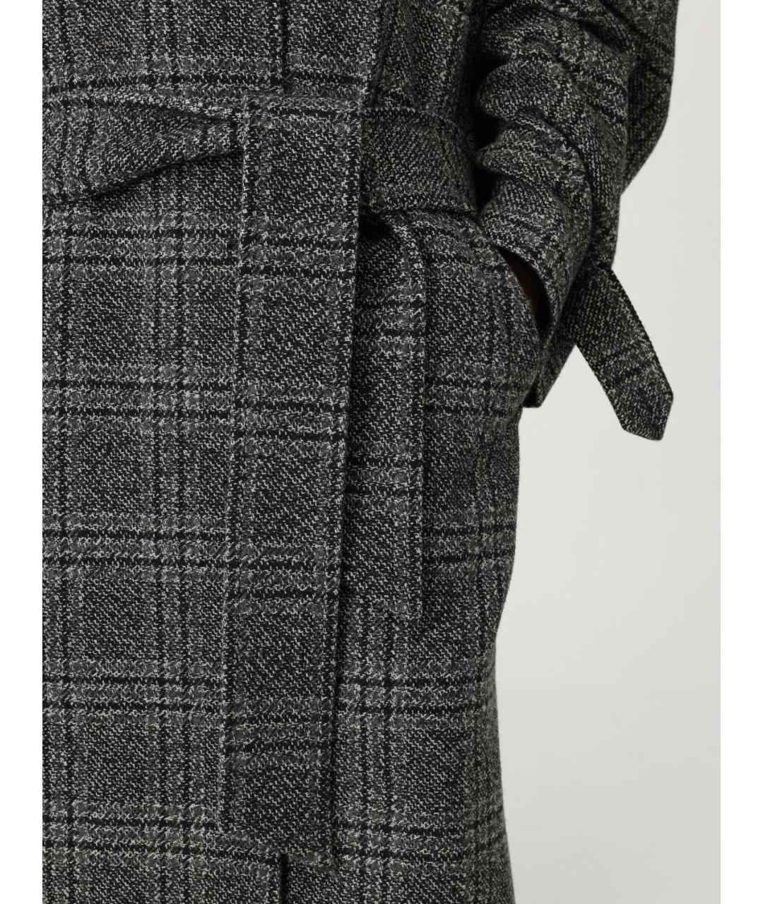 BALENCIAGA Серое шерстяное пальто, фото 5