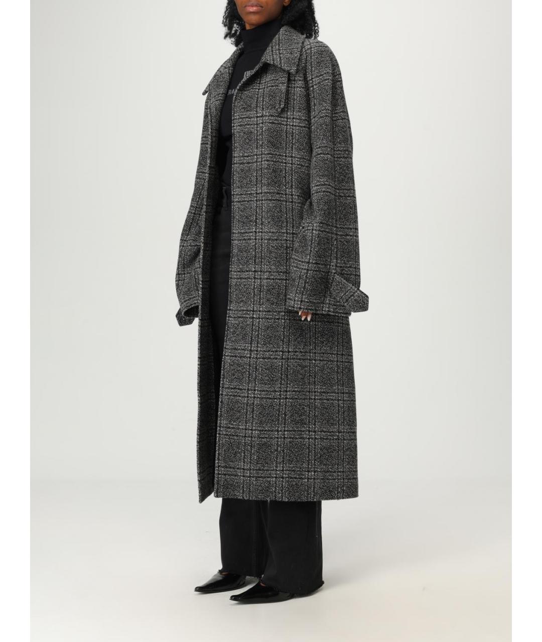 BALENCIAGA Серое шерстяное пальто, фото 4