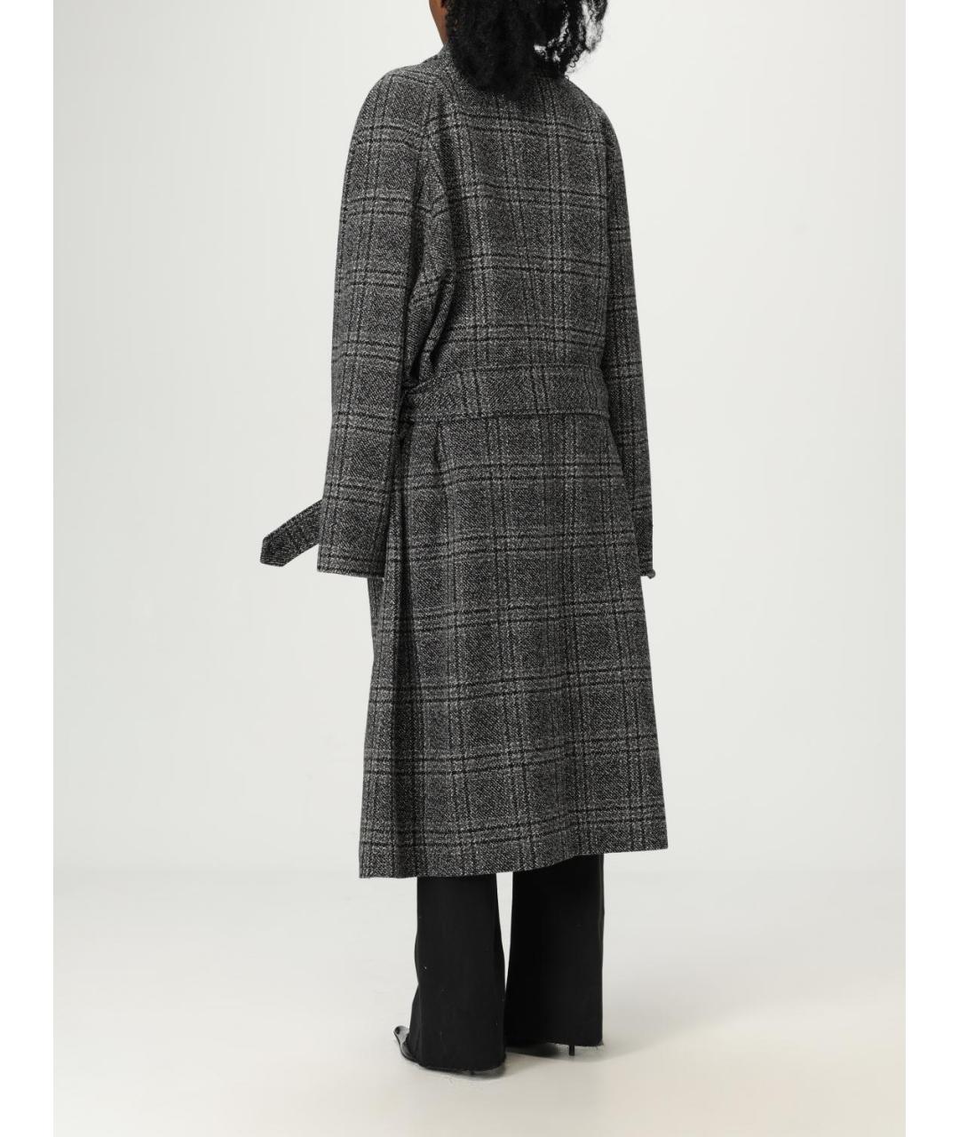 BALENCIAGA Серое шерстяное пальто, фото 3