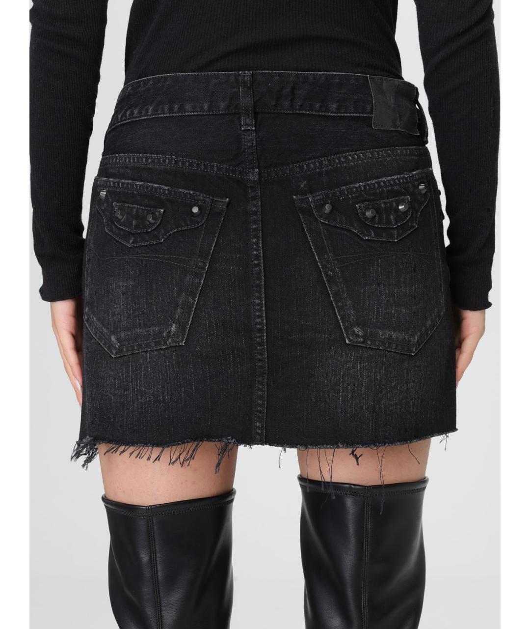 BALENCIAGA Черная хлопковая юбка мини, фото 5