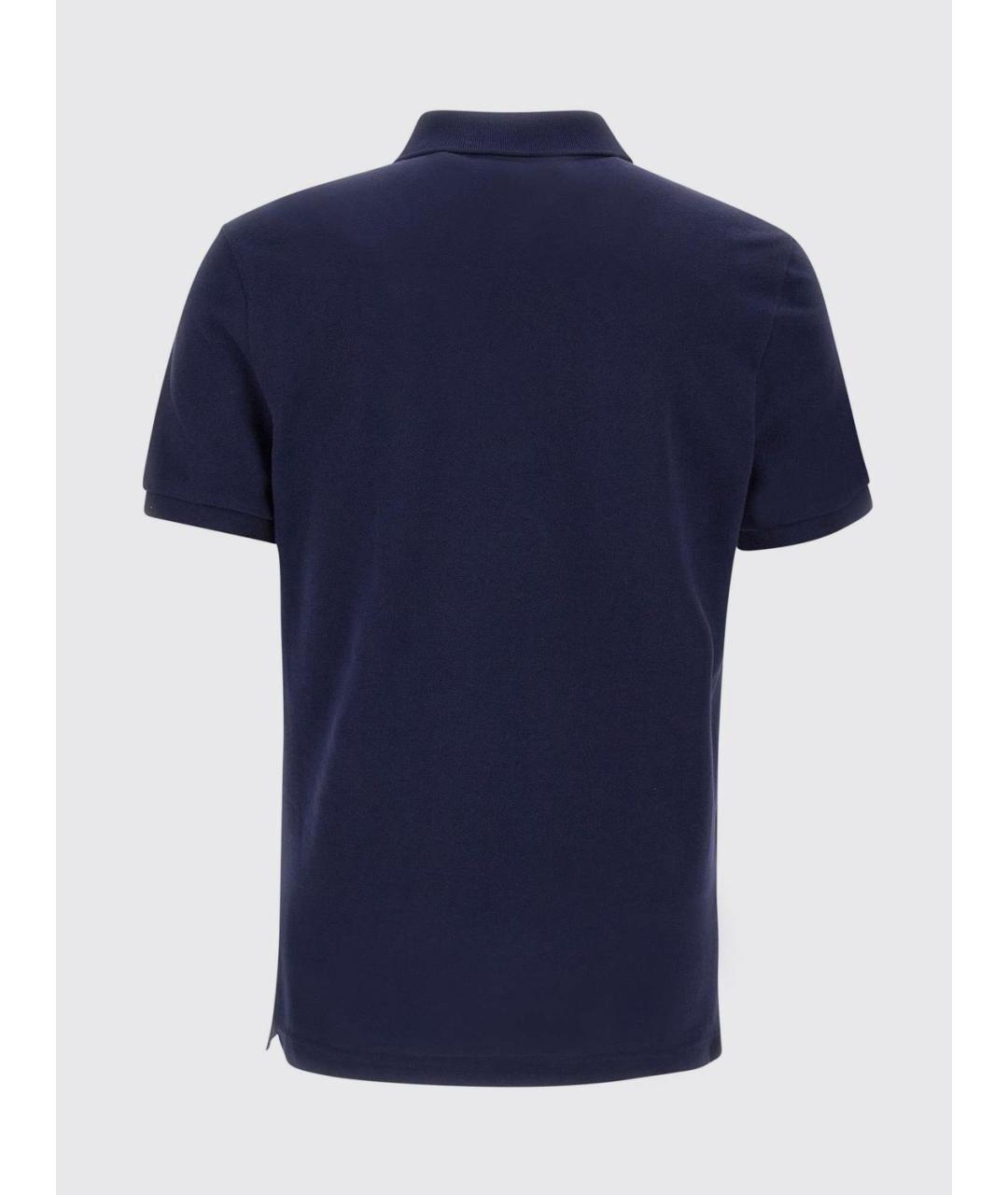 LACOSTE Синее хлопковое поло с коротким рукавом, фото 3