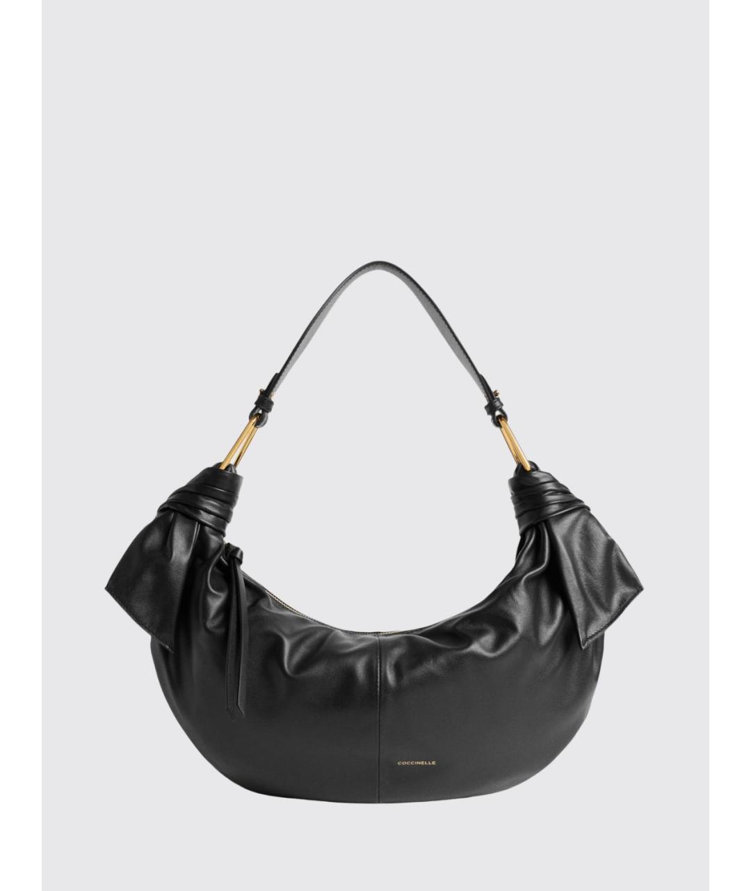 COCCINELLE Черная кожаная сумка через плечо, фото 4