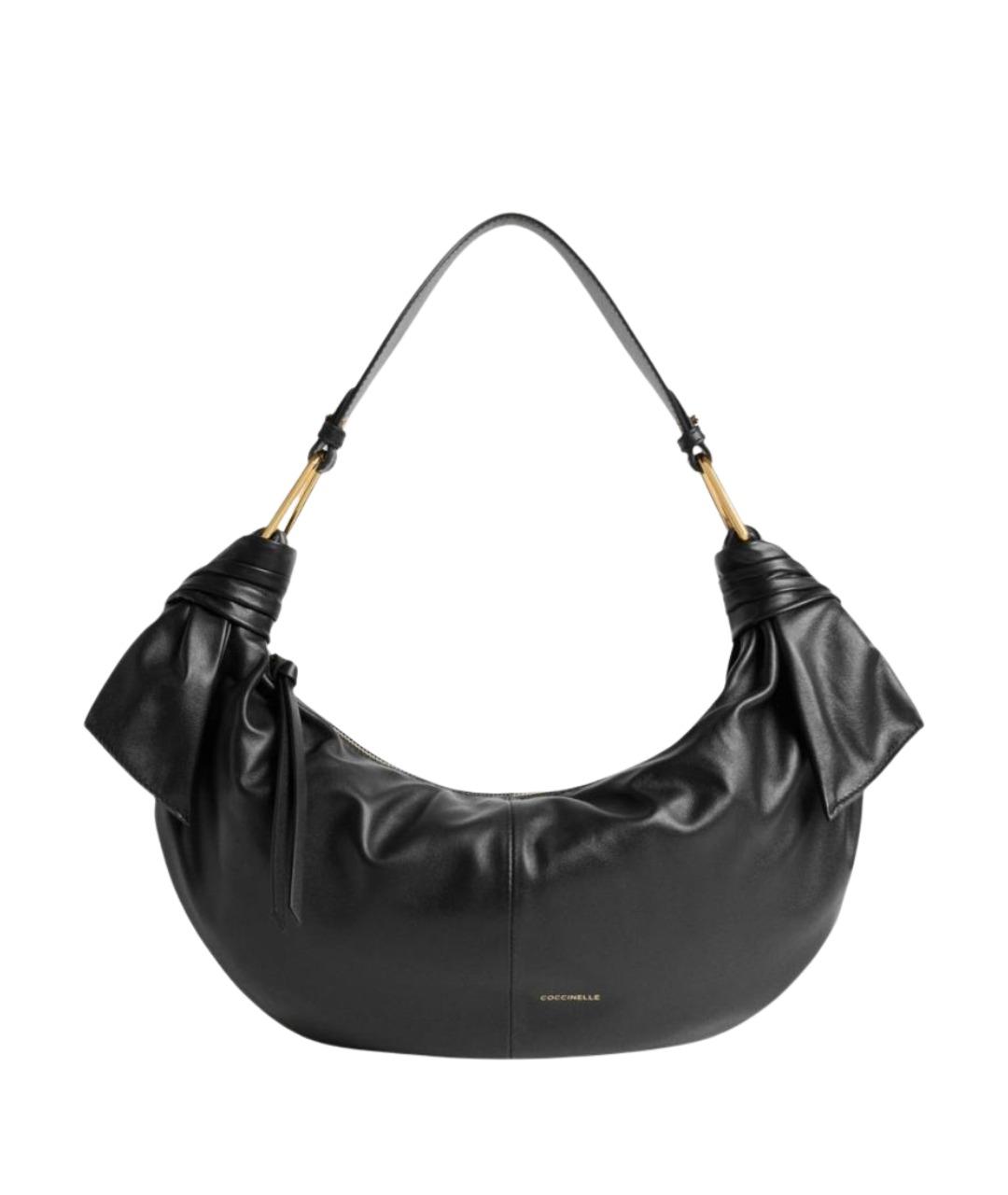 COCCINELLE Черная кожаная сумка через плечо, фото 1