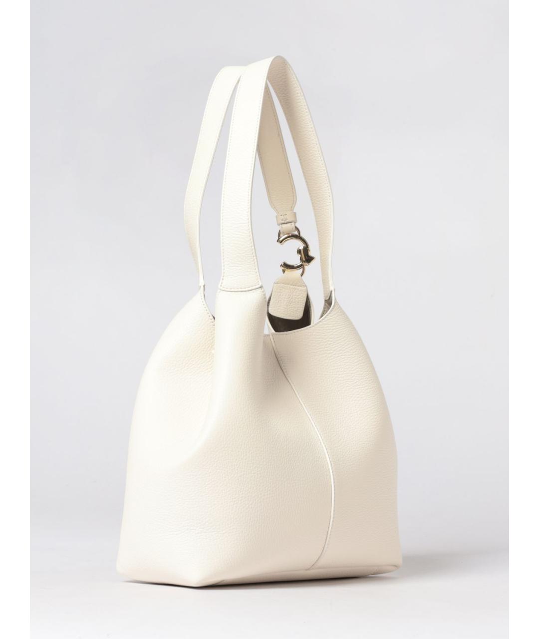 COCCINELLE Белая кожаная сумка через плечо, фото 2