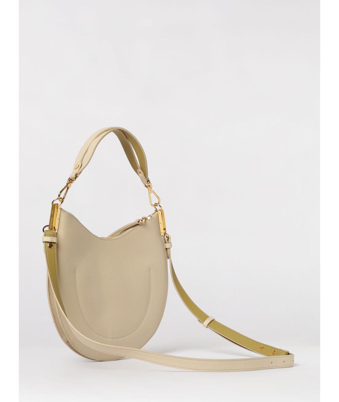 COCCINELLE Бежевая кожаная сумка с короткими ручками, фото 2