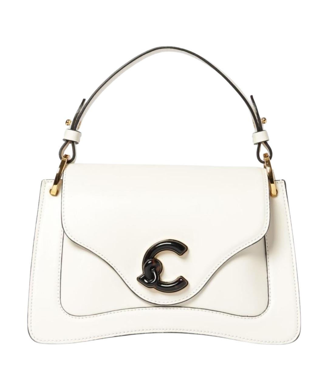 COCCINELLE Белая кожаная сумка с короткими ручками, фото 1