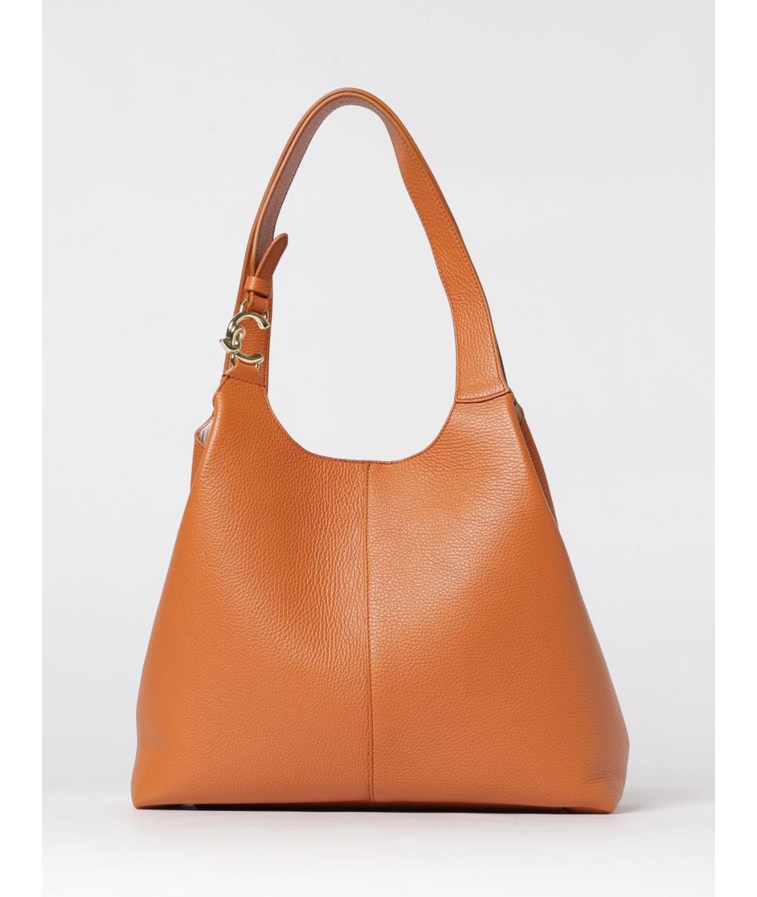 COCCINELLE Оранжевая кожаная сумка тоут, фото 4