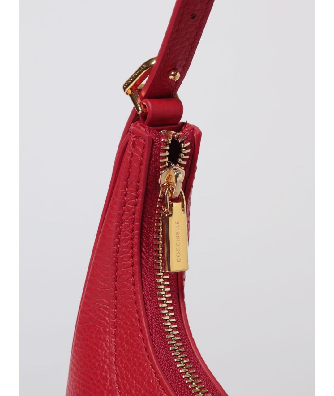 COCCINELLE Красная кожаная сумка через плечо, фото 4