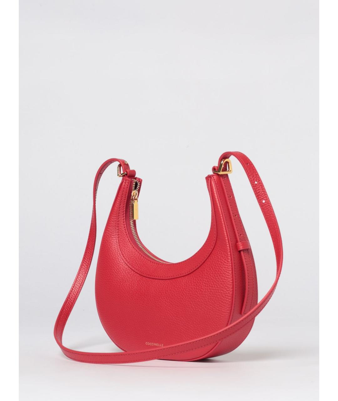 COCCINELLE Красная кожаная сумка через плечо, фото 3